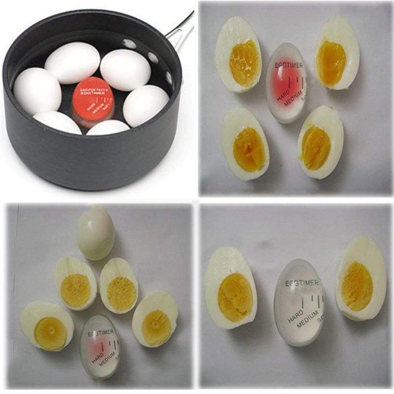 Színváltós Perfect Egg Timer 2 Csomagos Hőérzékeny Tojásidőzítő Szakácsoknak Főzéshez