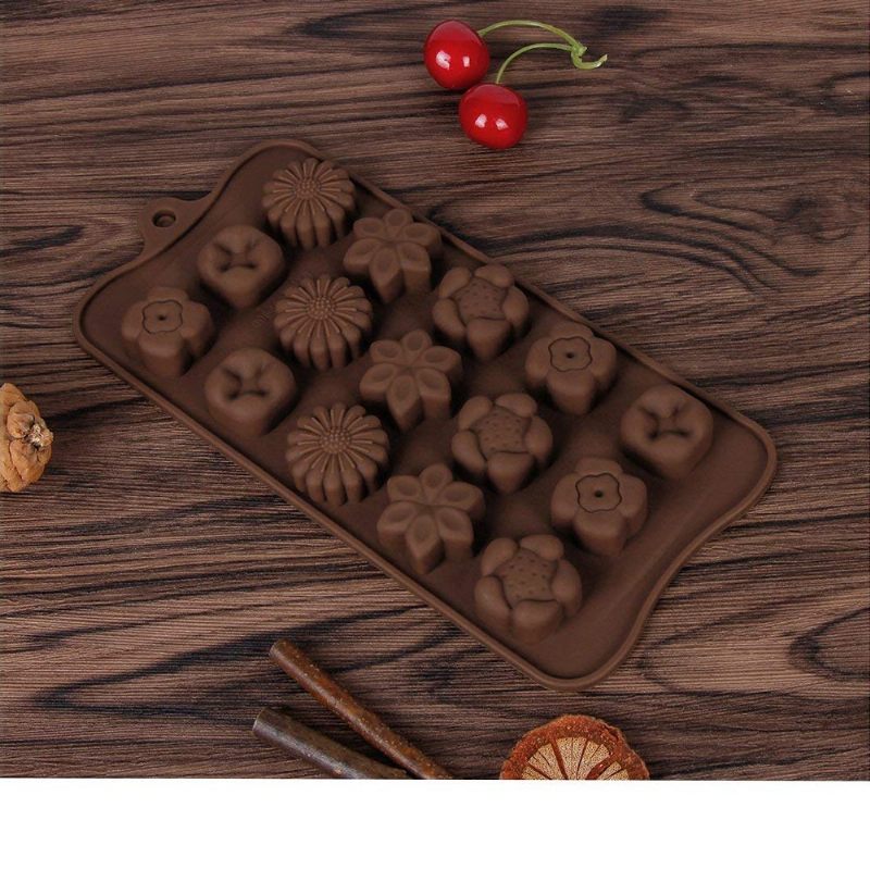 Tapadásmentes Csokoládé Cukorka Formák Készlet 4 Db Bpa-mentes Szilikon Díszítő Zselés Forma - Virág