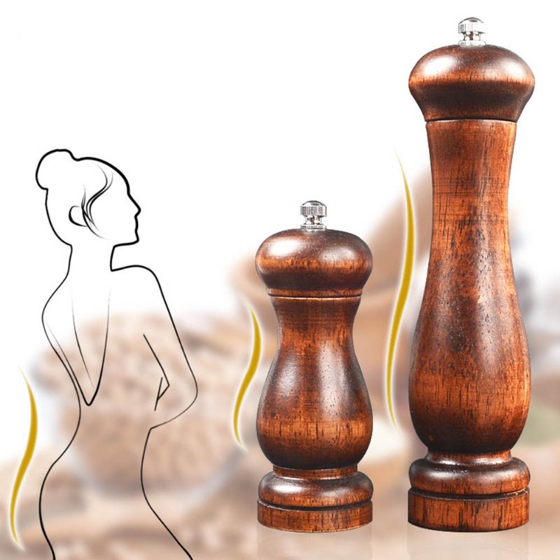 Tömör Fából Készült Kézi Borsdaráló Egyszerű És Praktikus Feketeborsdaráló
