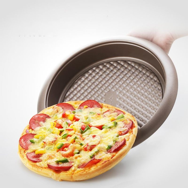 Univerzális Tapadásmentes Mélyedényes Pizzaserpenyő Ételminőségű Konyhai Tepsi Prémium Kerek Tortasütők 9 Hüvelykes