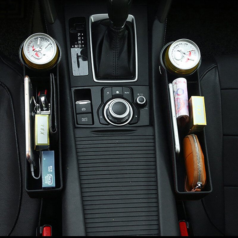 Car Seat Gap Tárolódoboz Többfunkciós Bőr Autós Vízpohártartó