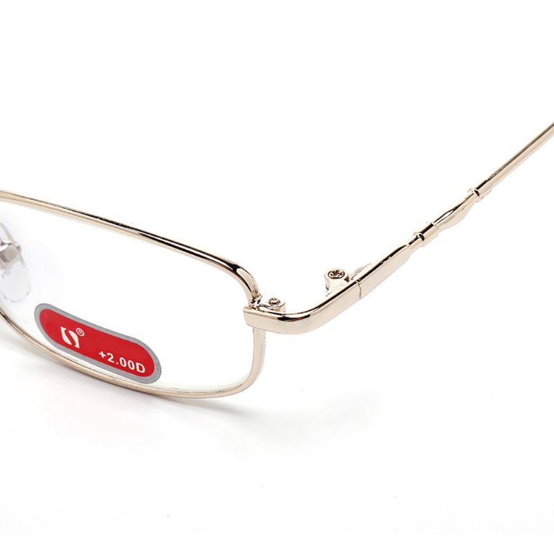 Férfi Női Összehajtható Réz Fémkeretes Vision Care Tartós Olvasószemüvegek Szemüvegek Tokkal