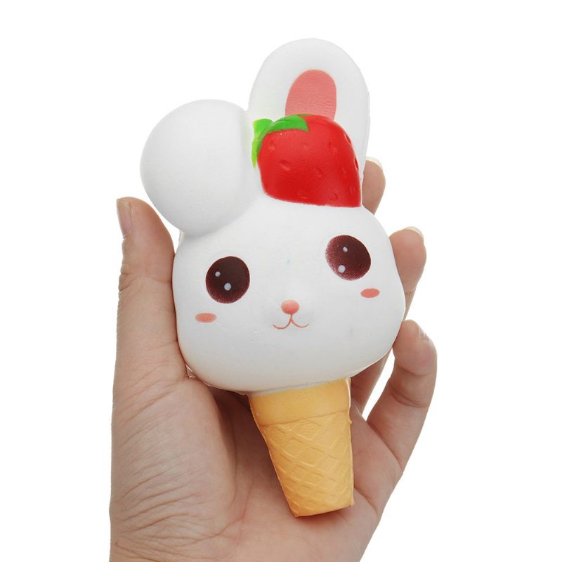 Kawaii Rabbit Ice Cream Squishy Slow Rising Csomagolás Gyűjtemény Ajándék