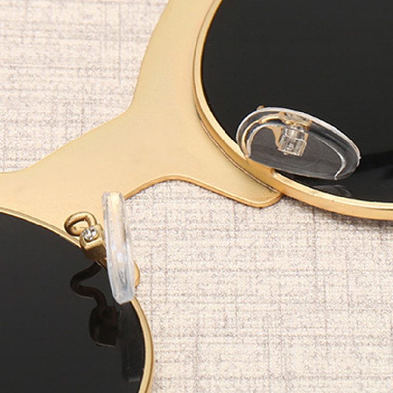 Női Fémkeretes Nagy Felbontású Napszemüvegek Kültéri Divatos Anti-uv Szemüvegek