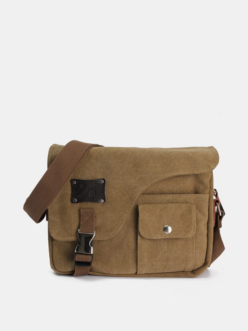 Vintage Messenger Bag Canvas Crossbody Táska Válltáska Férfiaknak