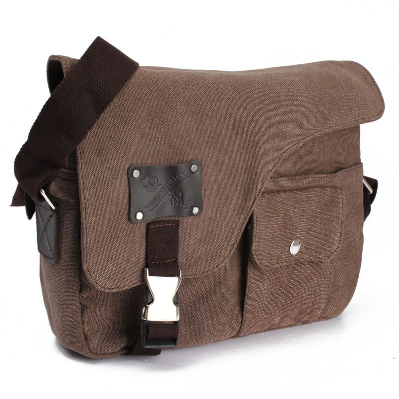 Vintage Messenger Bag Canvas Crossbody Táska Válltáska Férfiaknak