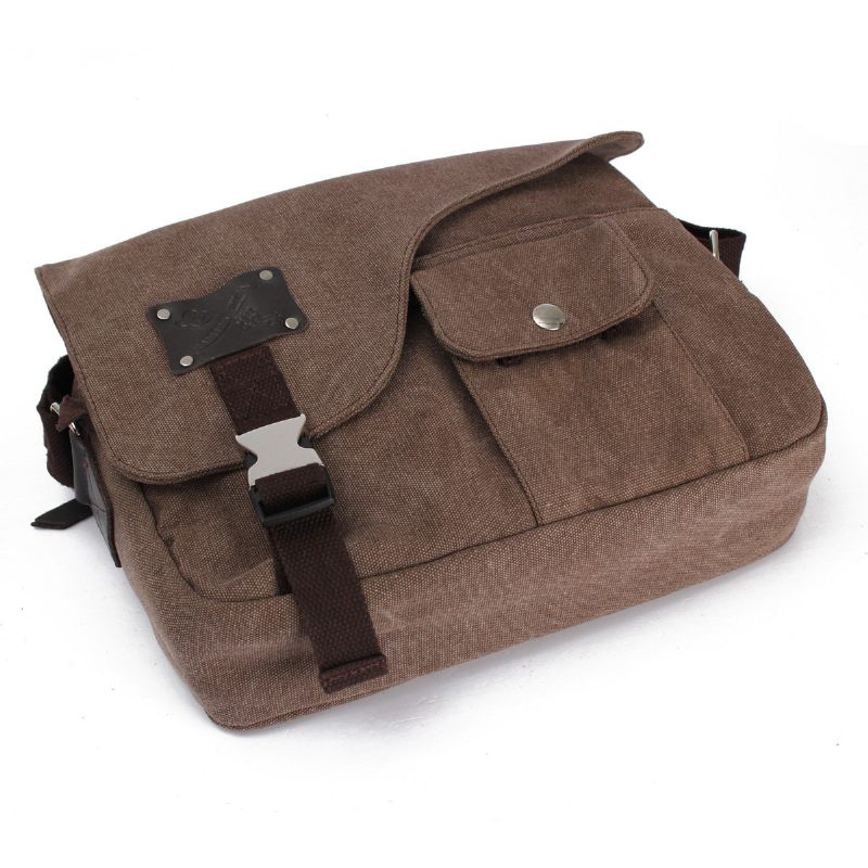 Vintage Messenger Bag Canvas Crossbody Táska Válltáska Férfiaknak