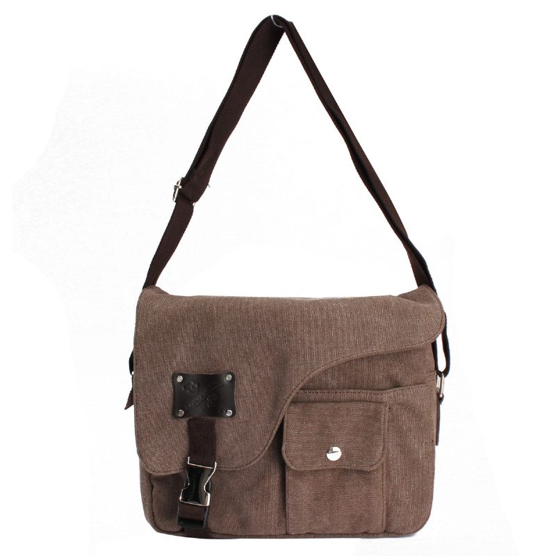 Vintage Messenger Bag Canvas Crossbody Táska Válltáska Férfiaknak