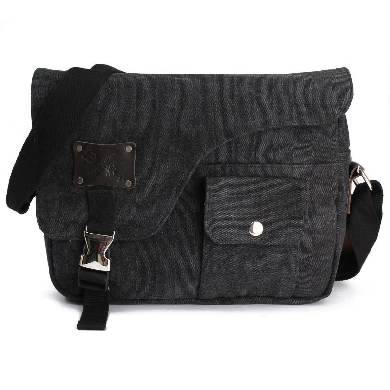 Vintage Messenger Bag Canvas Crossbody Táska Válltáska Férfiaknak