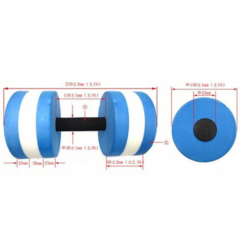 2db Súlyzók Fitneszhez Közepes Súlyzós Medence Edzőteremhez Fogyókúrához