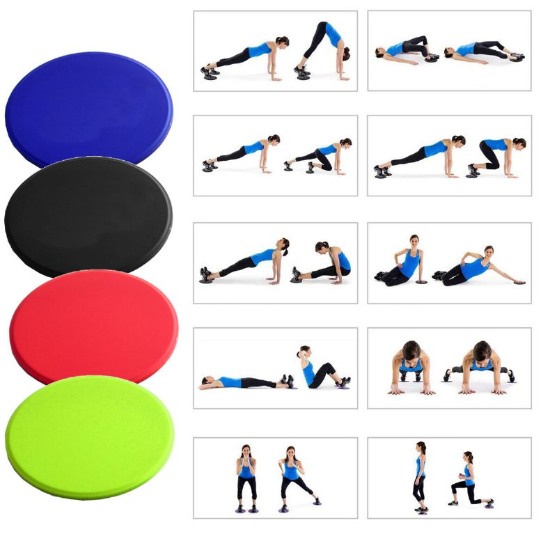 3db Fitness Core Sliders Pad Ellenálló Hevederek Csúszásgátló Csúszó Sport Jóga Szőnyegek