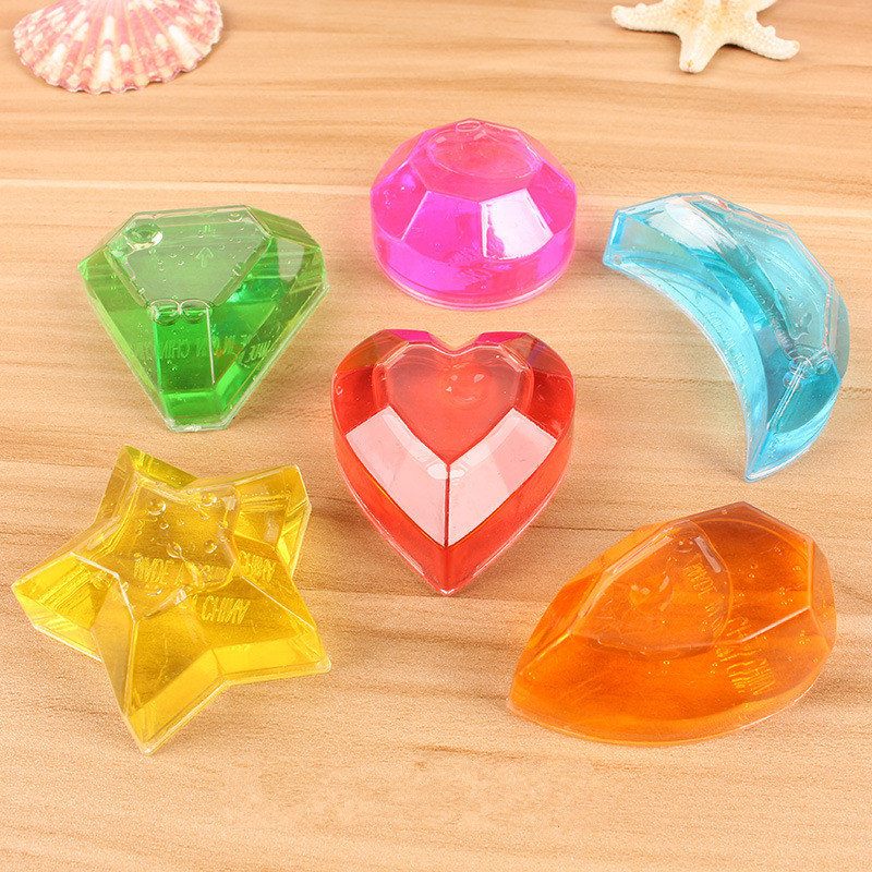 6 Db Crystal Diamond Star Slime Jelly Gyurma Stresszoldó Ajándékjáték