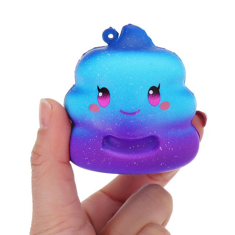 7 cm-es Crazy Squishy Galaxy Poo Slow Rising Illatos Rajzfilm Konty Ajándék Dekor Gyűjtemény