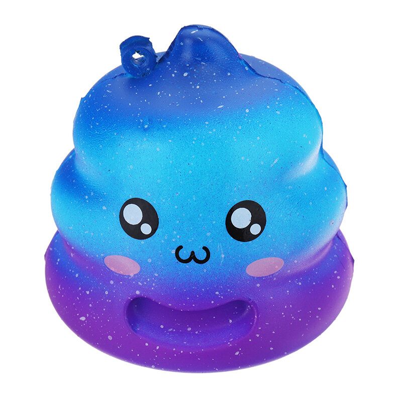 7 cm-es Crazy Squishy Galaxy Poo Slow Rising Illatos Rajzfilm Konty Ajándék Dekor Gyűjtemény