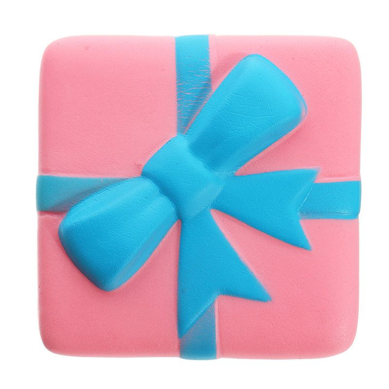 Ajándékdobozos Torta Squishy Játék Ajándék Telefonszíj 7.5 cm-es Lassan Emelkedő Csomagolással Gyűjtemény Puha