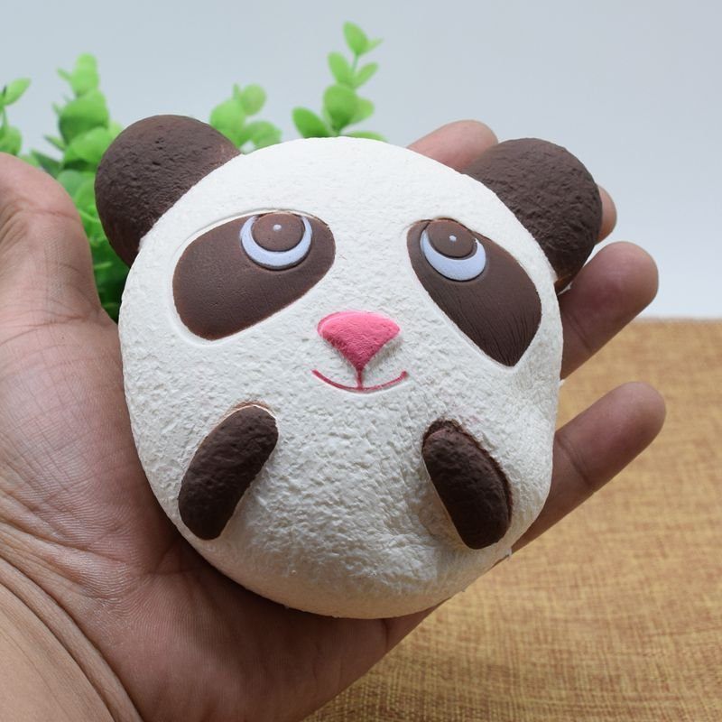 Aranyos Jumbo Panda Bread Telefonszíj Soft Squishy Head Charms Mobiltelefon Kulcstartó Pántok Medál