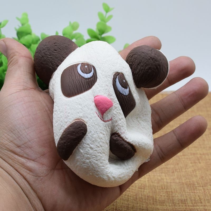 Aranyos Jumbo Panda Bread Telefonszíj Soft Squishy Head Charms Mobiltelefon Kulcstartó Pántok Medál