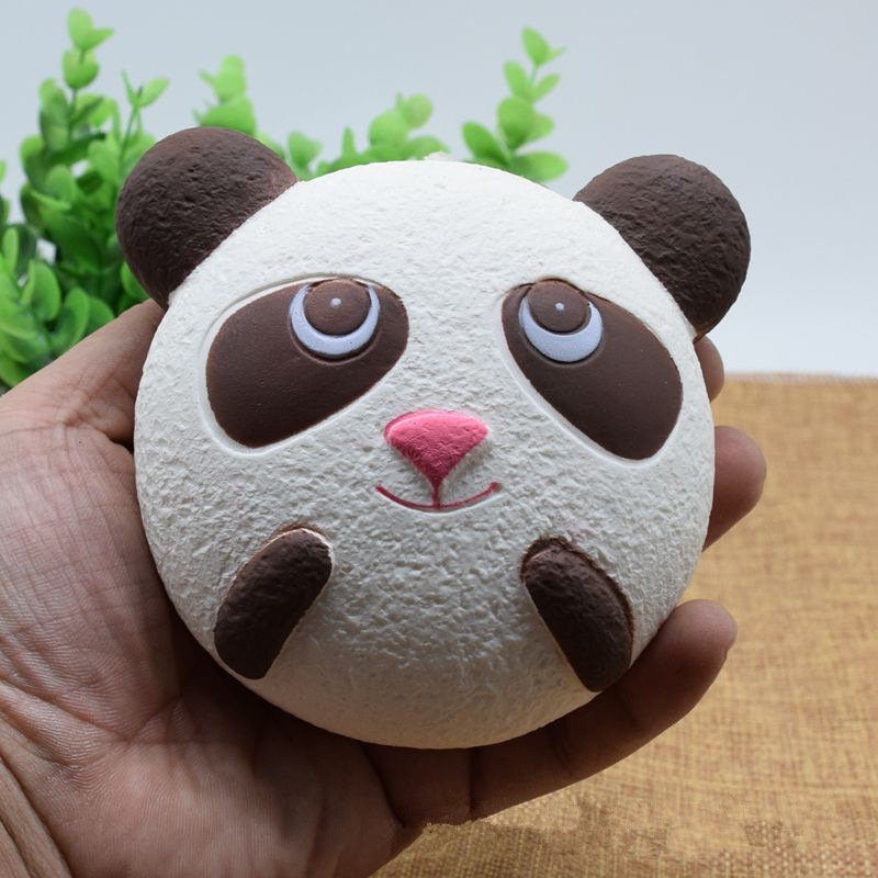 Aranyos Jumbo Panda Bread Telefonszíj Soft Squishy Head Charms Mobiltelefon Kulcstartó Pántok Medál