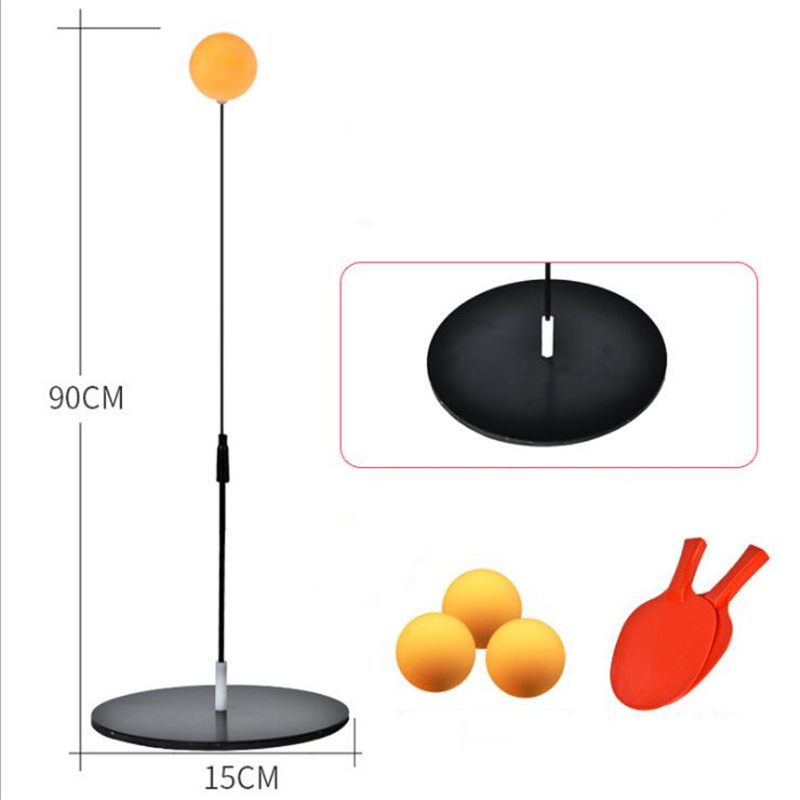 Asztalitenisz Edző Egyszemélyes Gyakorló Eszköz Fém Acél Talpon Szálas Rúdon