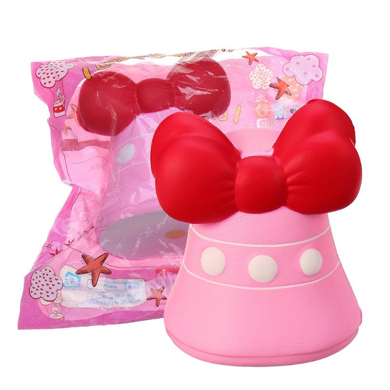 Bow-knot Bell Squishy Jumbo Lassan Emelkedő Puha Játék Ajándék Gyűjtemény Csomagolással