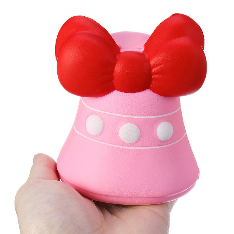 Bow-knot Bell Squishy Jumbo Lassan Emelkedő Puha Játék Ajándék Gyűjtemény Csomagolással