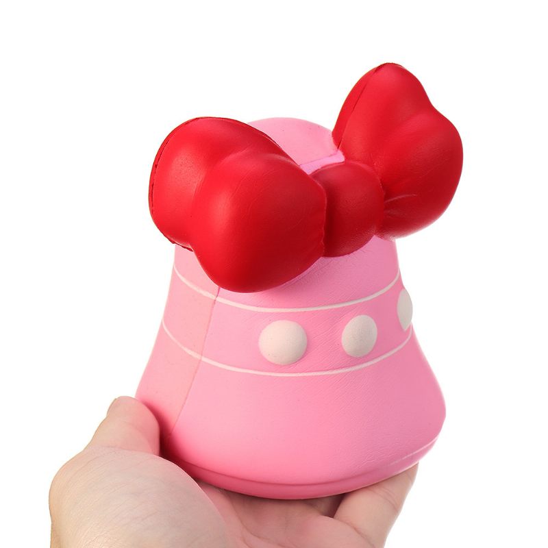 Bow-knot Bell Squishy Jumbo Lassan Emelkedő Puha Játék Ajándék Gyűjtemény Csomagolással