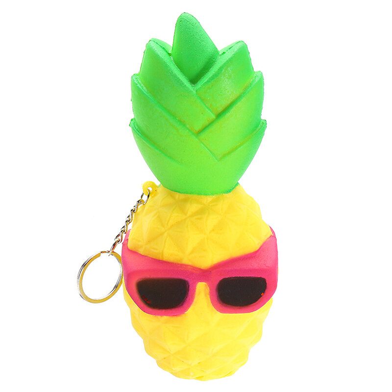 Cool Ananász Squishy Lassan Emelkedő Toy Tag Soft Squeeze Collection Ajándék Dekor Játék