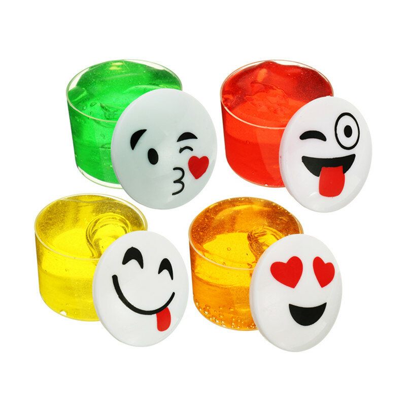 Emoji Face Slime Cup Üveg Kristálysár Véletlen Gyerekeknek Ajándék Stresszoldó Dekompressziós Játék