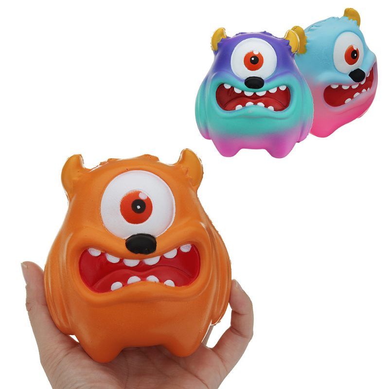 Félszemű Monster Squishy Alacsonyan Emelkedő Rajzfilm Ajándékkollekció Puha Játék