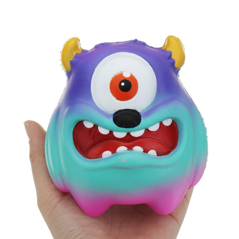 Félszemű Monster Squishy Alacsonyan Emelkedő Rajzfilm Ajándékkollekció Puha Játék