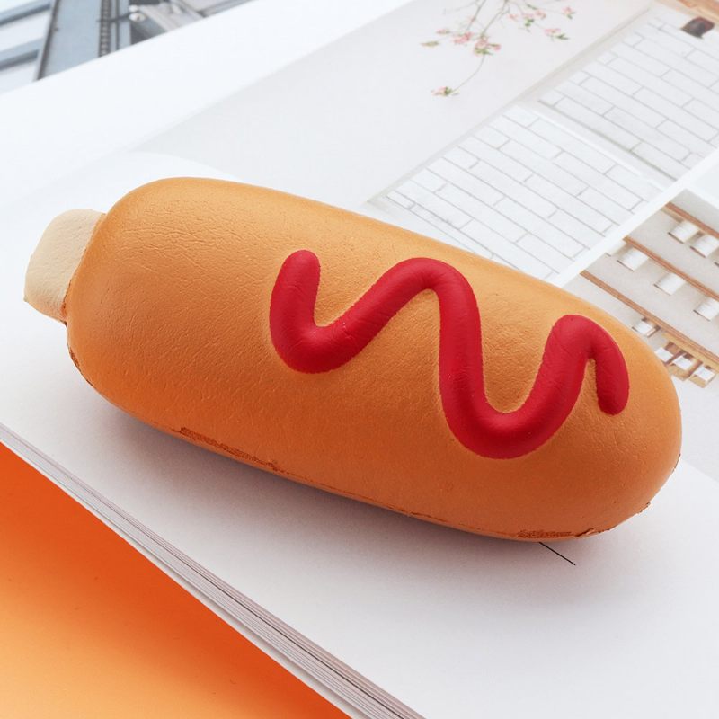 Hot Dog Squishy Puha Játék Lassan Emelkedő Zsemle Kawaii Rajzfilm Ajándékgyűjtemény