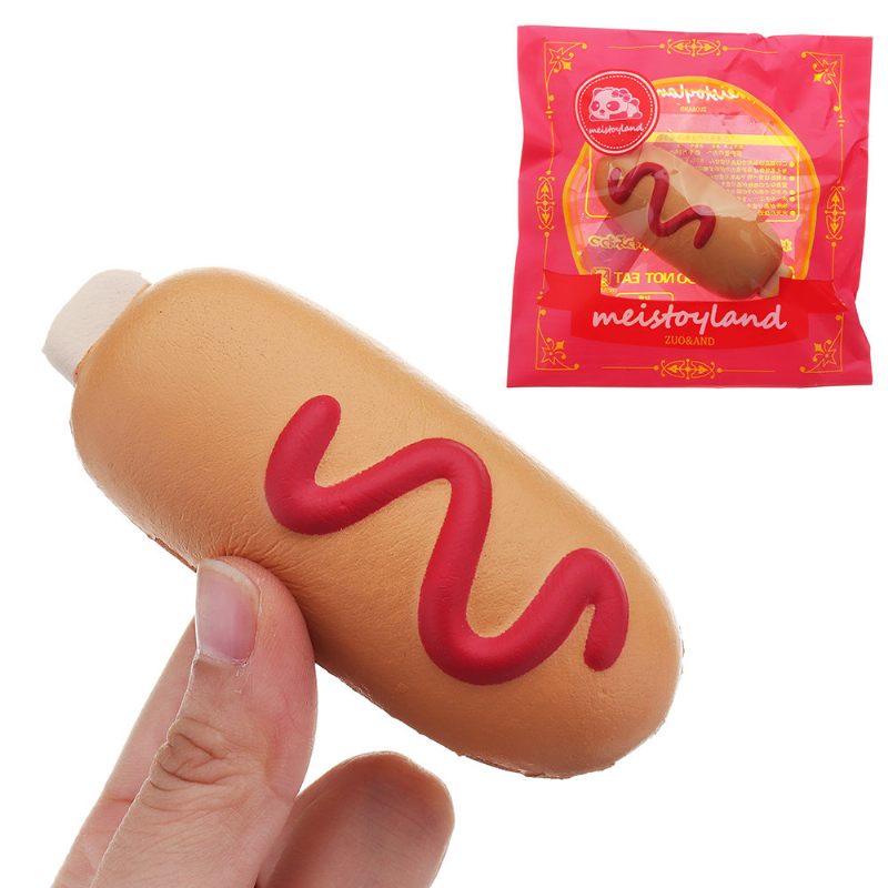 Hot Dog Squishy Puha Játék Lassan Emelkedő Zsemle Kawaii Rajzfilm Ajándékgyűjtemény