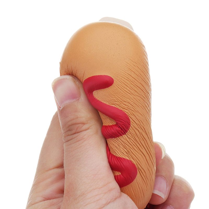 Hot Dog Squishy Puha Játék Lassan Emelkedő Zsemle Kawaii Rajzfilm Ajándékgyűjtemény