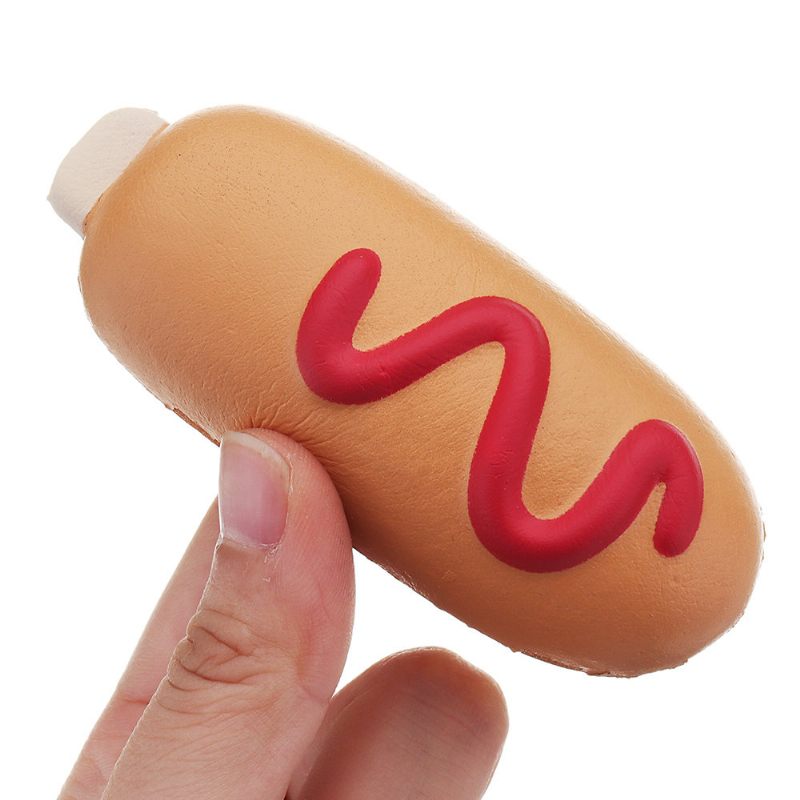 Hot Dog Squishy Puha Játék Lassan Emelkedő Zsemle Kawaii Rajzfilm Ajándékgyűjtemény