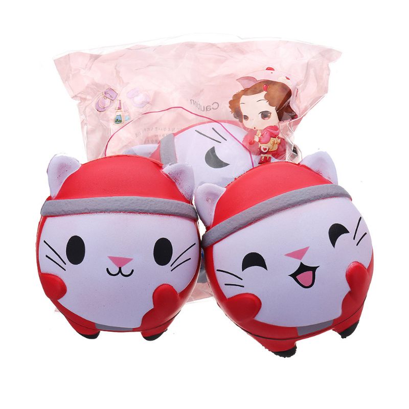 Kawaii Christmas Cat Squishy Puha Lassan Emelkedő Csomagoló Kollekciós Ajándékjáték