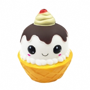 Kawaii Emoji Ice Cream Cup Squishy Lassan Emelkedő Játék Aranyos Baba