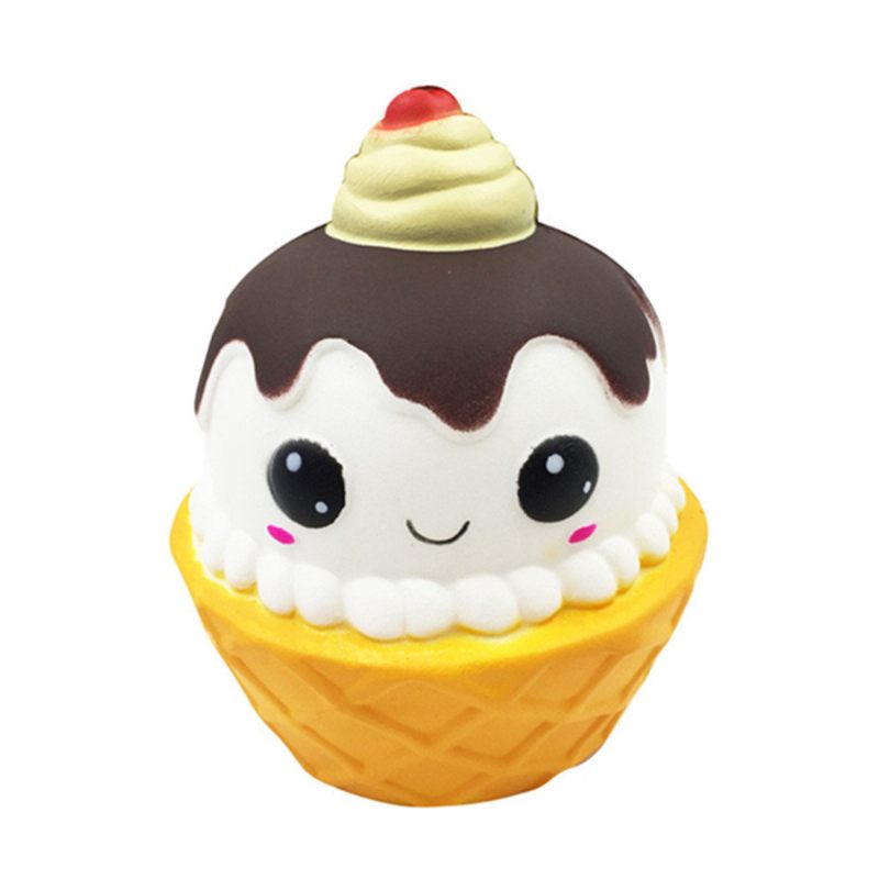 Kawaii Emoji Ice Cream Cup Squishy Lassan Emelkedő Játék Aranyos Baba