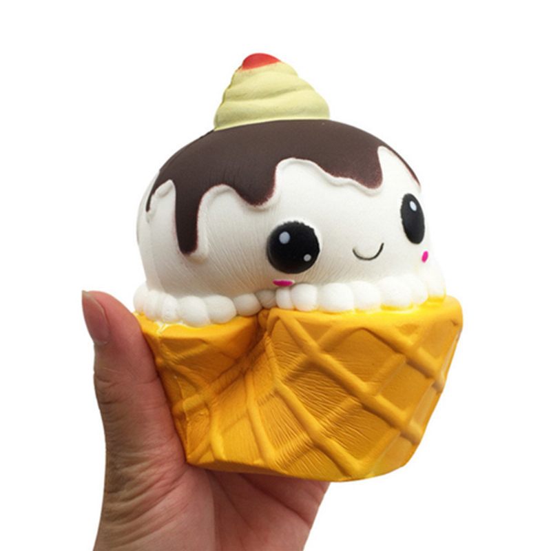 Kawaii Emoji Ice Cream Cup Squishy Lassan Emelkedő Játék Aranyos Baba