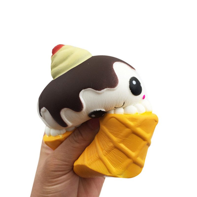 Kawaii Emoji Ice Cream Cup Squishy Lassan Emelkedő Játék Aranyos Baba