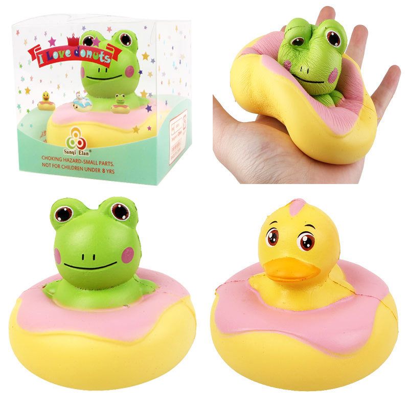 Kawaii Frog Duck Squishy Slow Rising Csomagolással Kollekció Ajándék Puha Játék