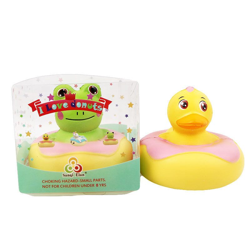 Kawaii Frog Duck Squishy Slow Rising Csomagolással Kollekció Ajándék Puha Játék