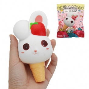 Kawaii Rabbit Ice Cream Squishy Slow Rising Csomagolás Gyűjtemény Ajándék