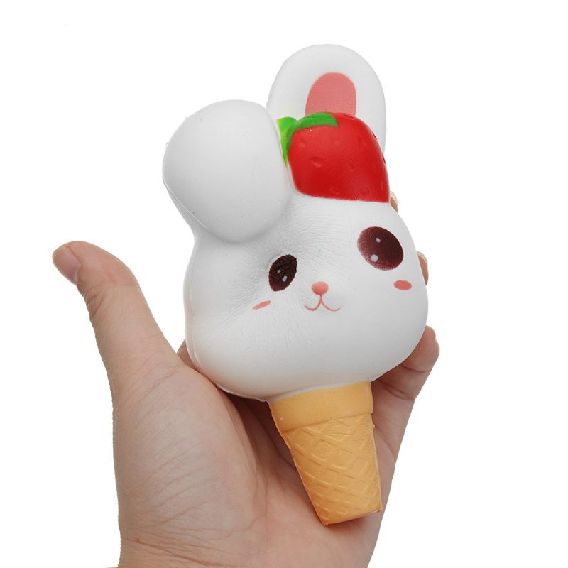 Kawaii Rabbit Ice Cream Squishy Slow Rising Csomagolás Gyűjtemény Ajándék