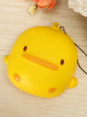 Kawaii Squishy Yellow Duck Puha Aranyos Telefontáska Pántos Játék Ajándék