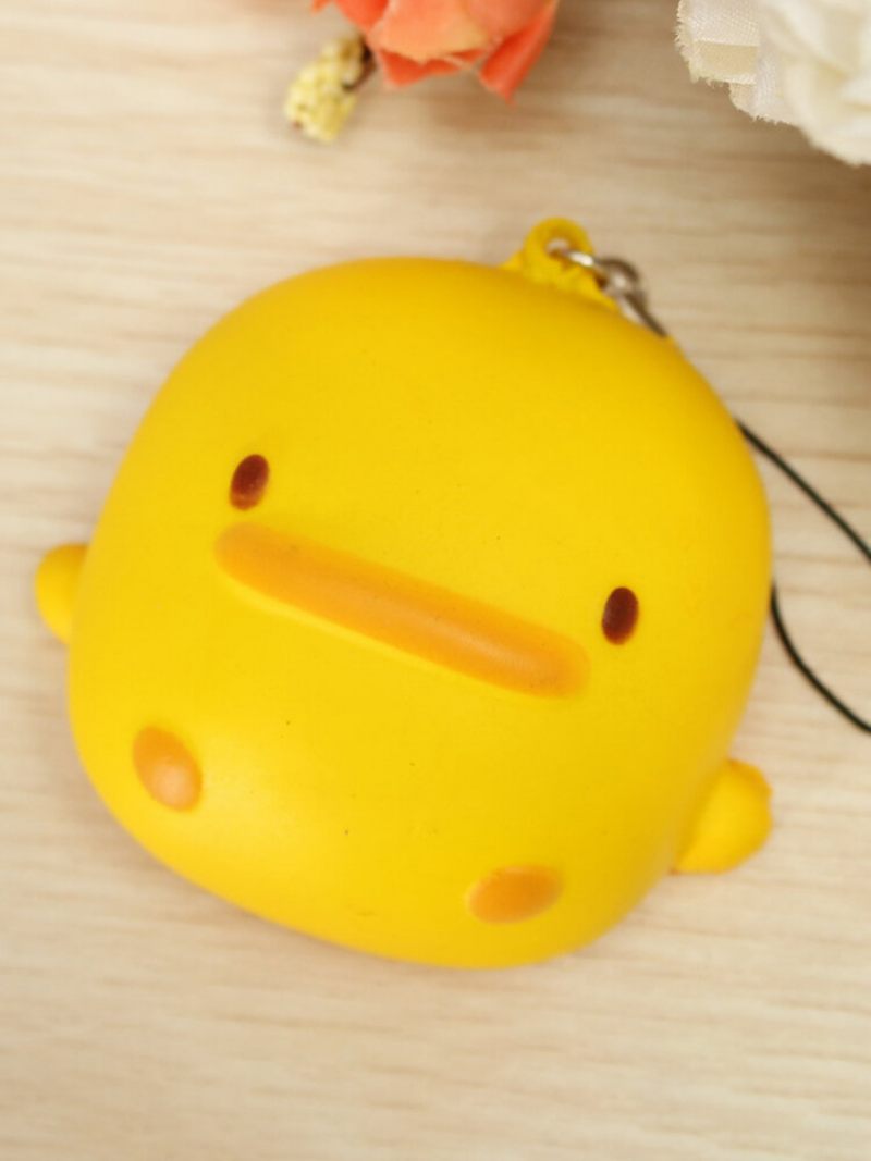 Kawaii Squishy Yellow Duck Puha Aranyos Telefontáska Pántos Játék Ajándék