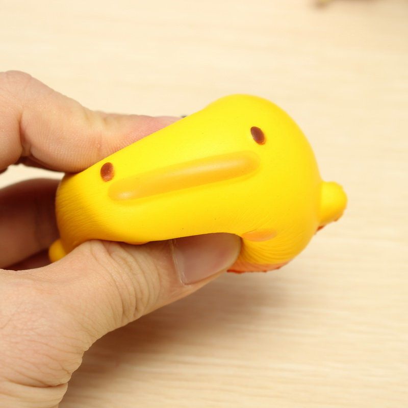 Kawaii Squishy Yellow Duck Puha Aranyos Telefontáska Pántos Játék Ajándék