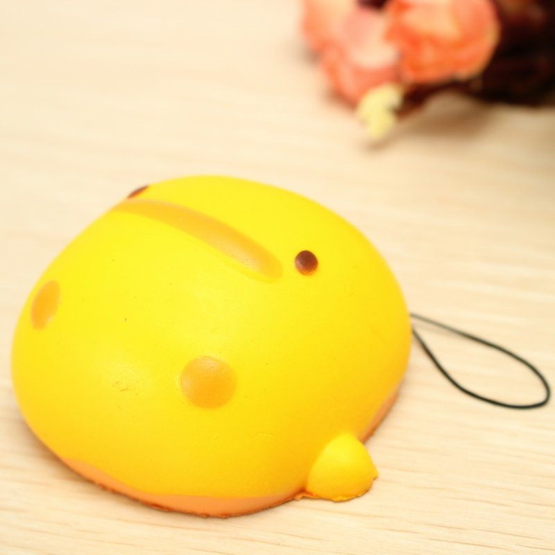 Kawaii Squishy Yellow Duck Puha Aranyos Telefontáska Pántos Játék Ajándék