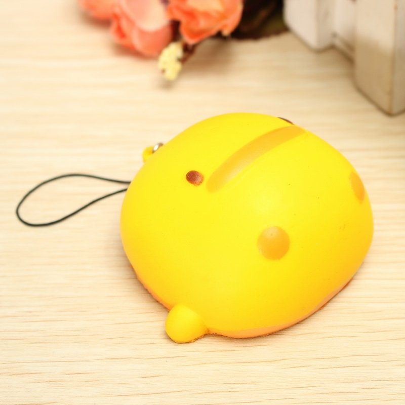 Kawaii Squishy Yellow Duck Puha Aranyos Telefontáska Pántos Játék Ajándék