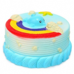 No No Squishy Jumbo Óceán Szivárvány Torta Delfincsillag Lassan Emelkedő Eredeti Csomagolás Dekor Ajándék Játék