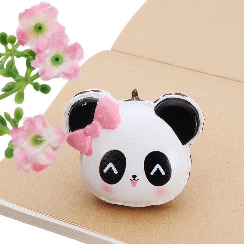 Panda Face Head Squishy Slow Rising Csomagolással Kollekció Ajándék Puha Játék